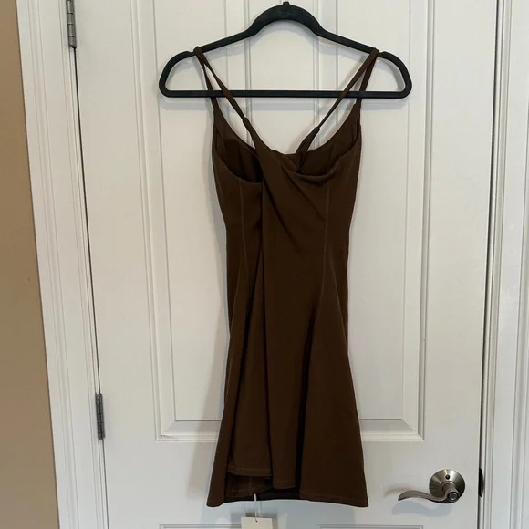 Halara Softlyzero Plush Brown Strappy Athletic Dress - Picture 2 of 7